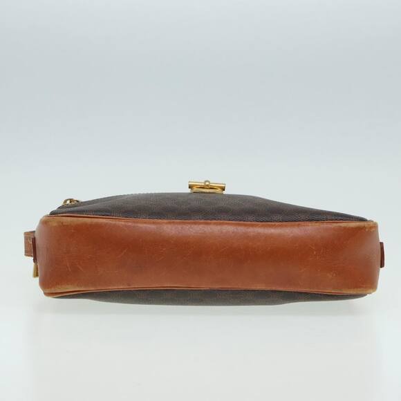 CELINE Macadam Canvas Shoulder Bag Pvc Leather Brown - Picture 9 of 13